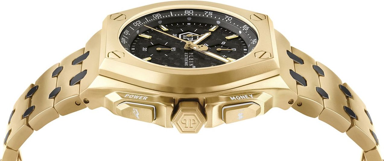 Philipp Plein PWGAA0621 Plein Extreme horloge 44 mm Zwart