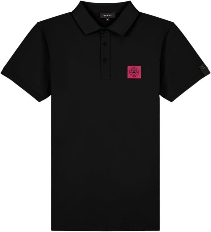 Quotrell Squadron Polo | Black / Fuchsia Zwart