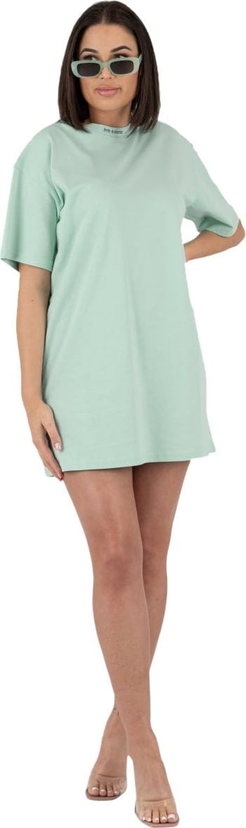 Quotrell Wing T-shirt Dress | Mint / Grey Groen