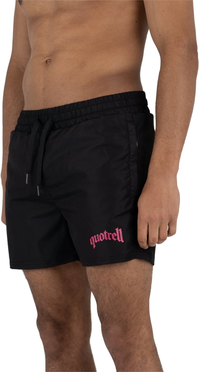 Quotrell Wing Swimshort | Black / Fuchsia Zwart