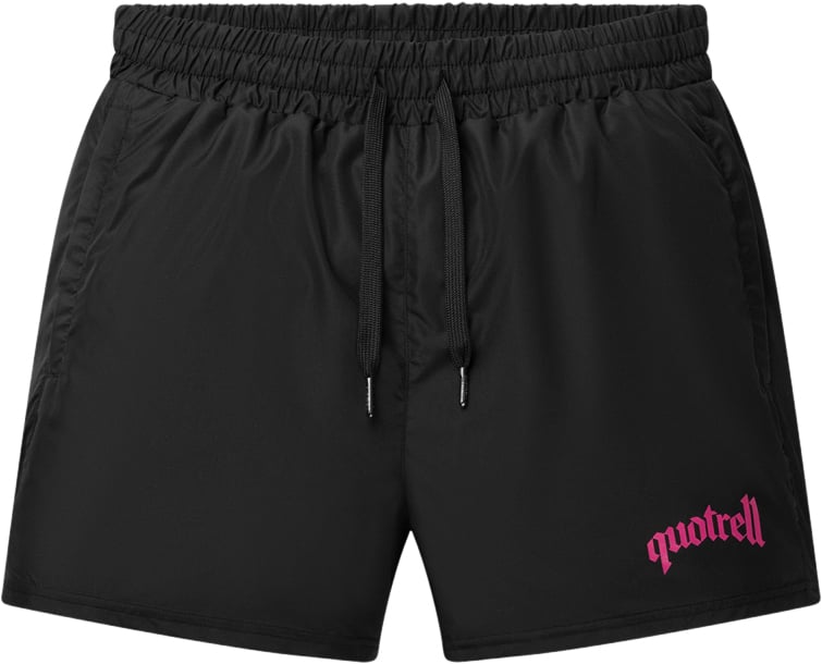 Quotrell Wing Swimshort | Black / Fuchsia Zwart