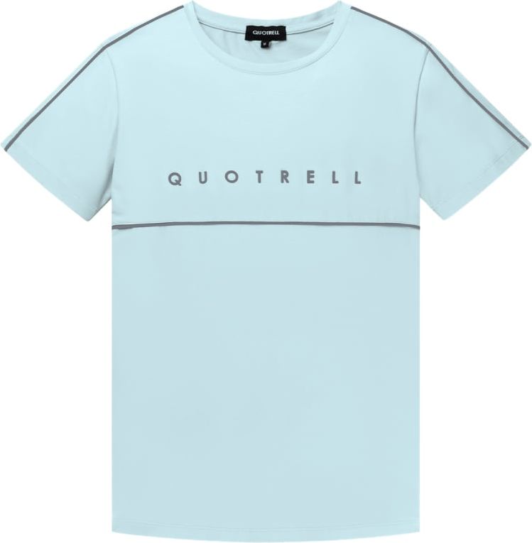 Quotrell Basic Striped T-shirt | Light Teal / Grey Divers