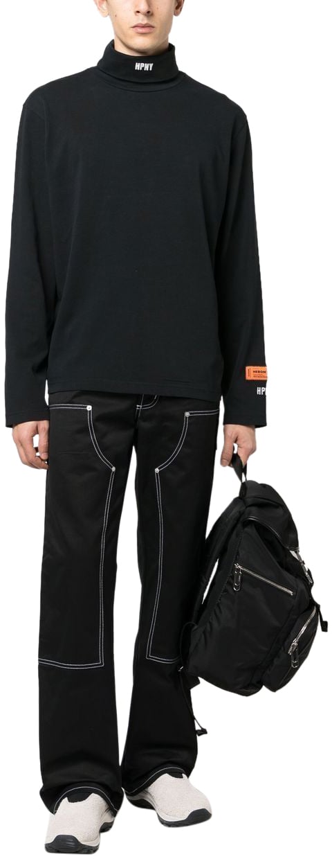 Heron Preston HPNY embroidered rollneck Wit