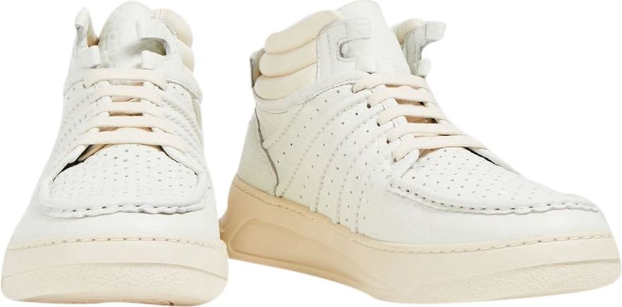 Acne Studios Textured Leather High-top Sneakers Wit