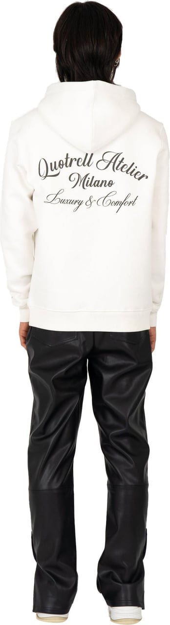 Quotrell Atelier Milano Hoodie | Off White/brown Wit