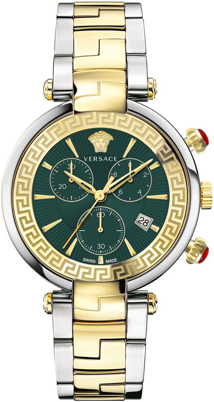 Versace VE2M00521 Revive heren horloge 41 mm Groen