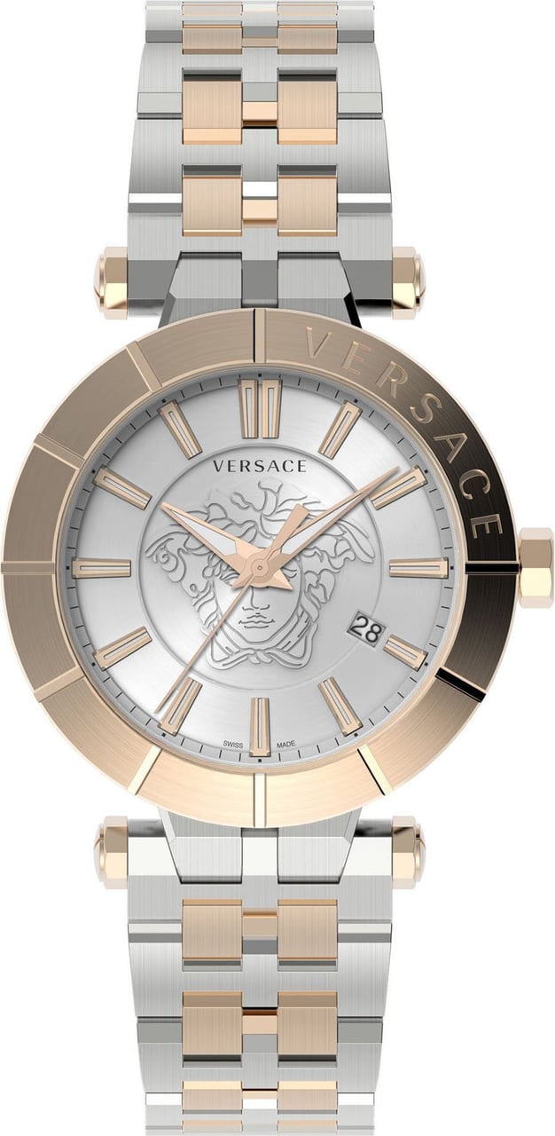 Versace VE2B00521 V-Race heren horloge 43 mm Zilver