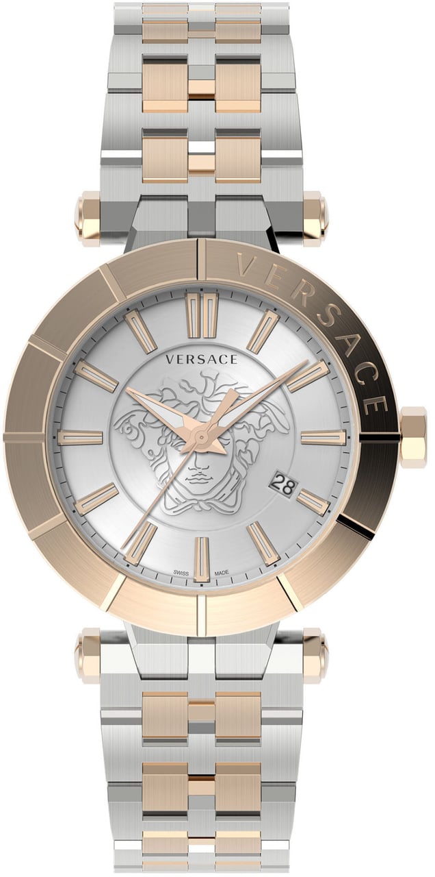 Versace VE2B00521 V-Race heren horloge 43 mm Zilver