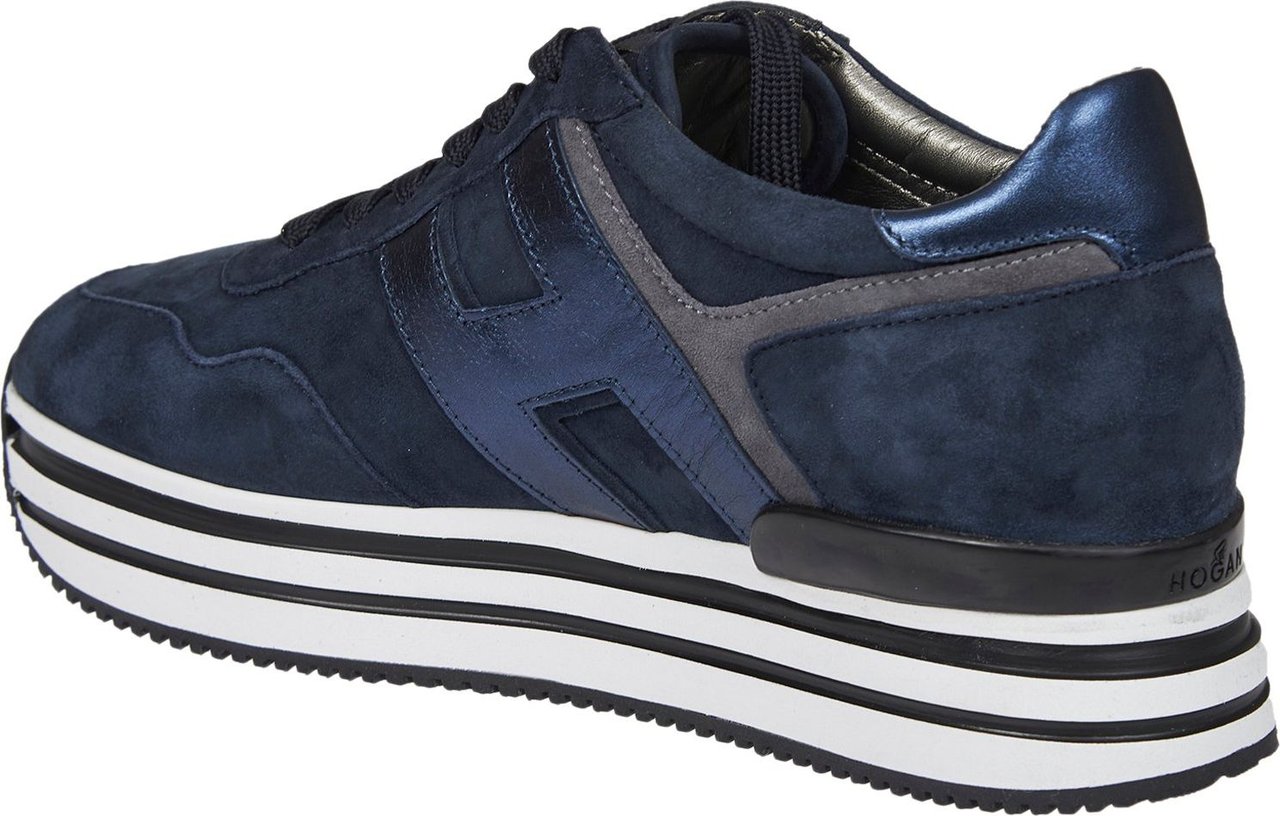 HOGAN Sneakers Midi In Camoscio Blu Blauw