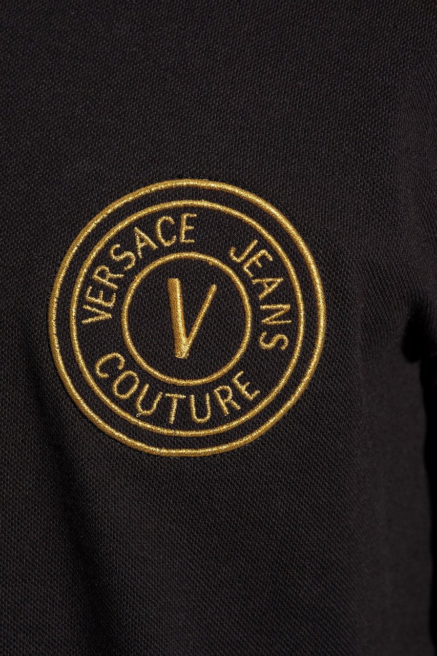 Versace Jeans Couture Versace Couture Heren Polo Zwart 75GAGT06-CJ01T/G89 Zwart