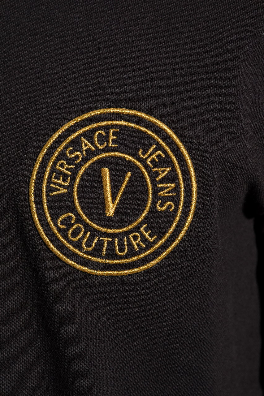 Versace Jeans Couture Versace Couture Heren Polo Zwart 75GAGT06-CJ01T/G89 Zwart