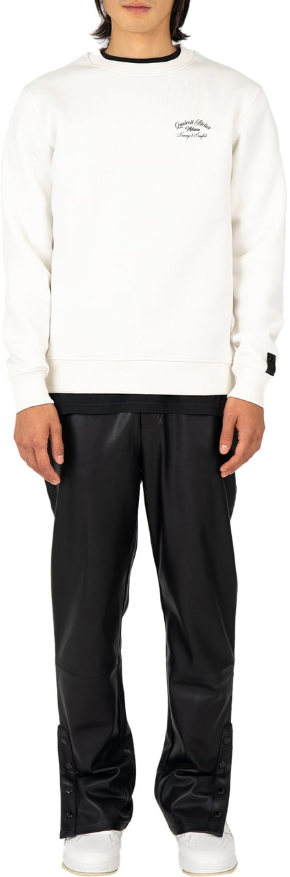 Quotrell Atelier Milano Crewneck | Off White/brown Wit