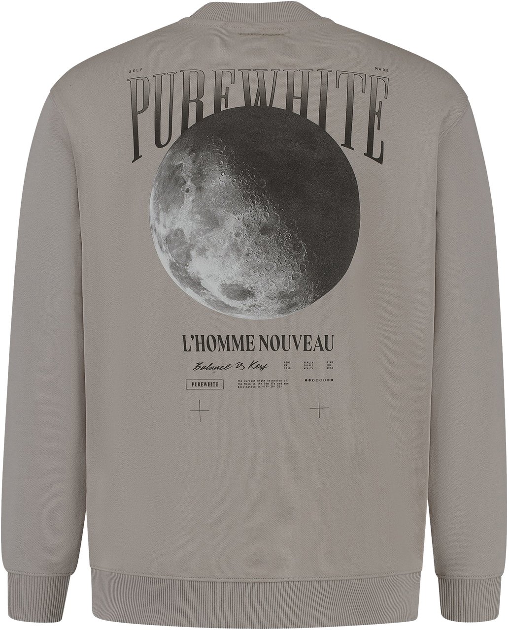 Purewhite Purewhite L'Homme Nouveau Moon Sweater Taupe Taupe