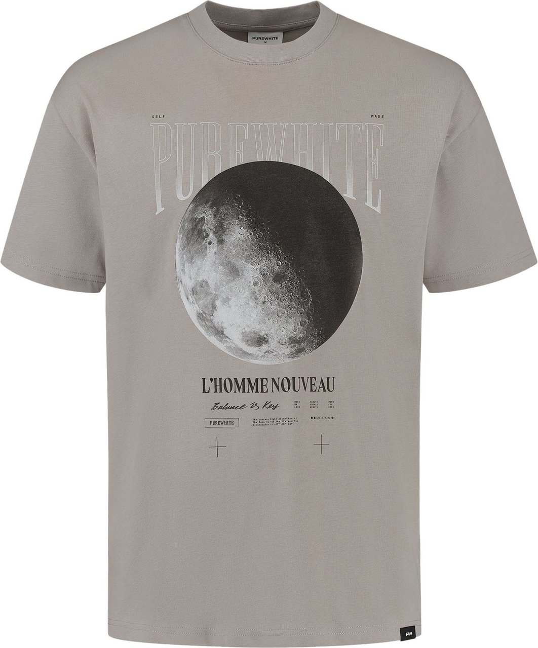 Purewhite Purewhite L'Homme Nouveau Moon T-shirt Taupe Beige