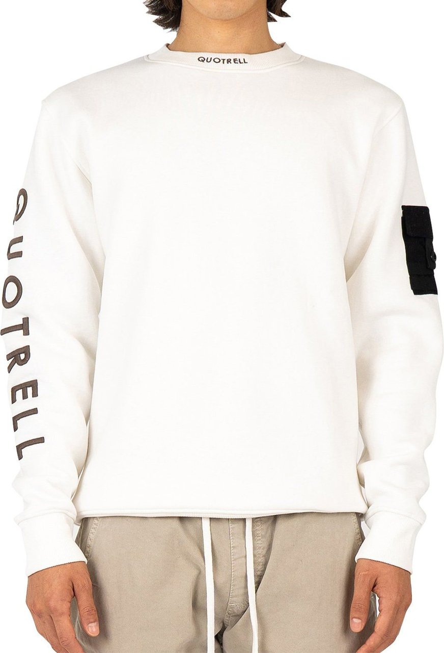 Quotrell Dublin Crewneck | Off White/brown Wit