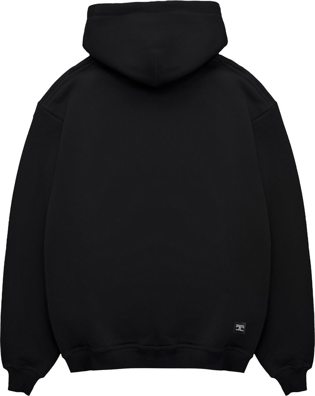 JORCUSTOM Brand Zipped Hoodie Black Zwart
