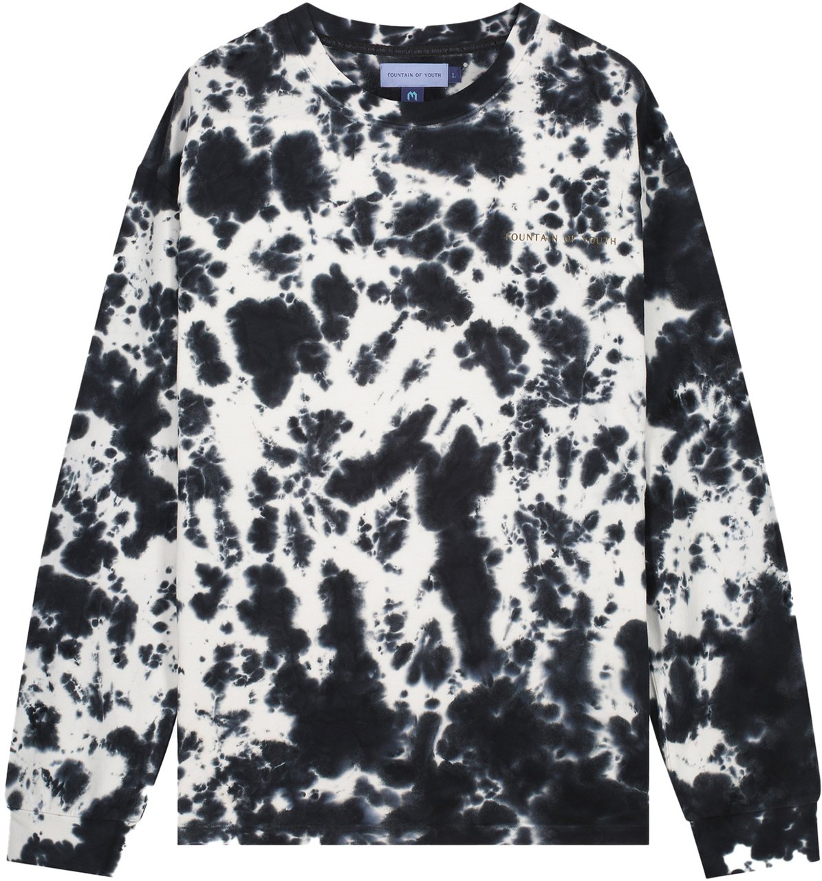 Fountain of Youth Foy Tie Dye longsleeve Zwart