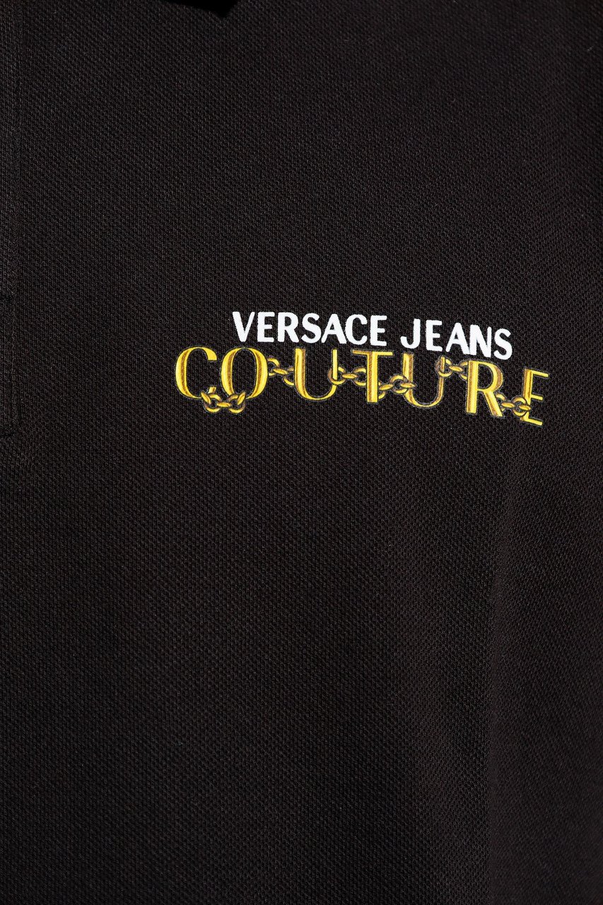 Versace Jeans Couture Versace Couture Heren Polo Zwart 75GAGT01-CJ01T/G89 Zwart
