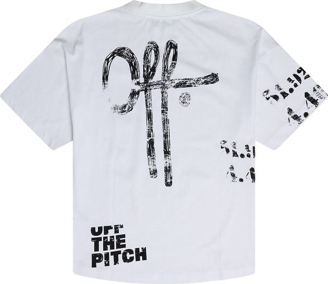 OFF THE PITCH Chalk Oversized T-Shirt Heren Wit Wit