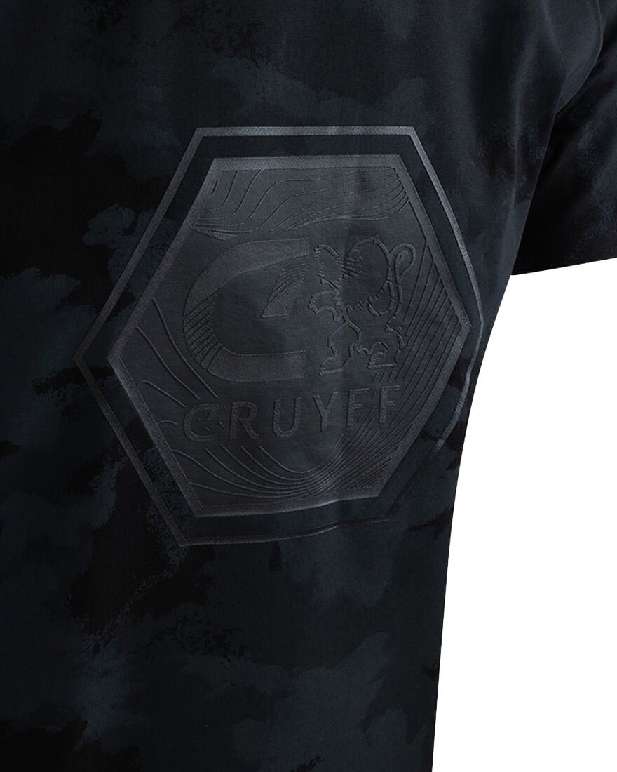 Cruyff Absent Camo T-Shirt Heren Zwart Zwart