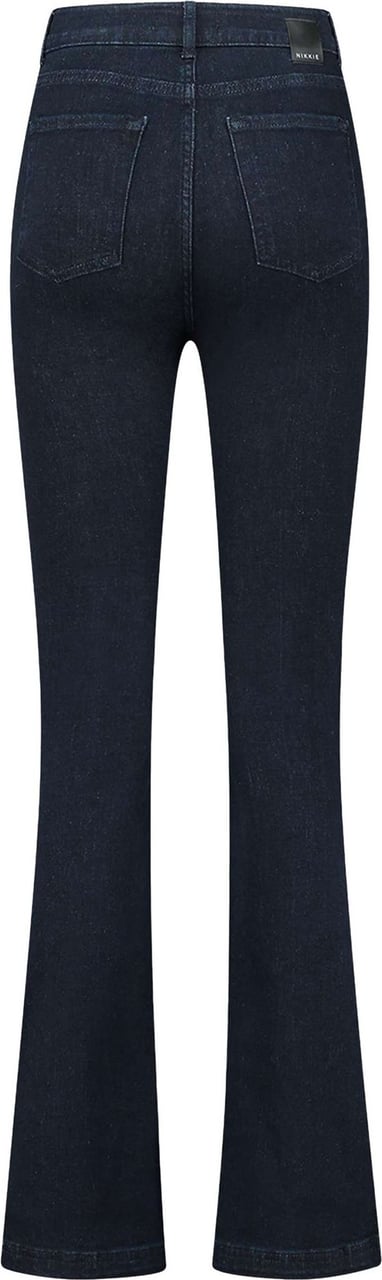 Nikkie Ora indigo flared jeans extra navy Blauw