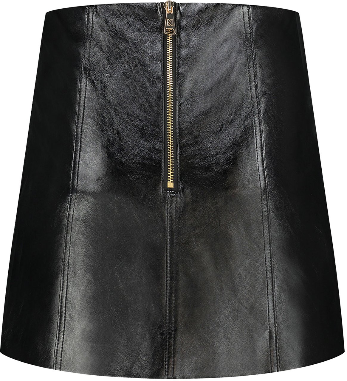 Nikkie Vinyl skirt black Zwart