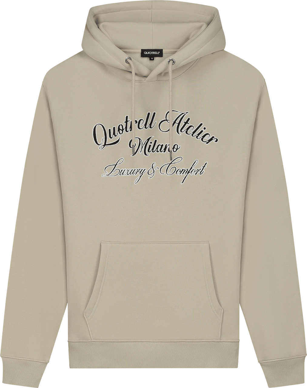 Quotrell Atelier Milano Chain Hoodie | Dark Beige/white Beige