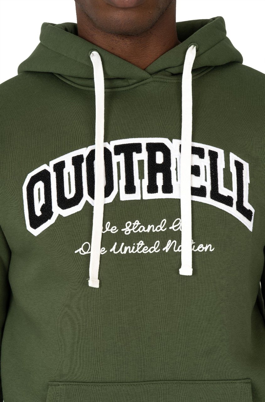 Quotrell University Hoodie | Army Green/white Groen