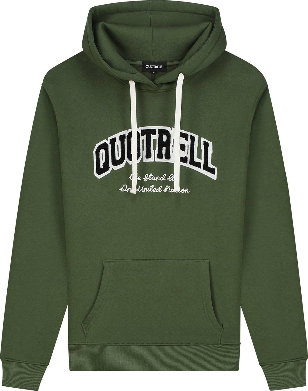 Quotrell University Hoodie | Army Green/white Groen