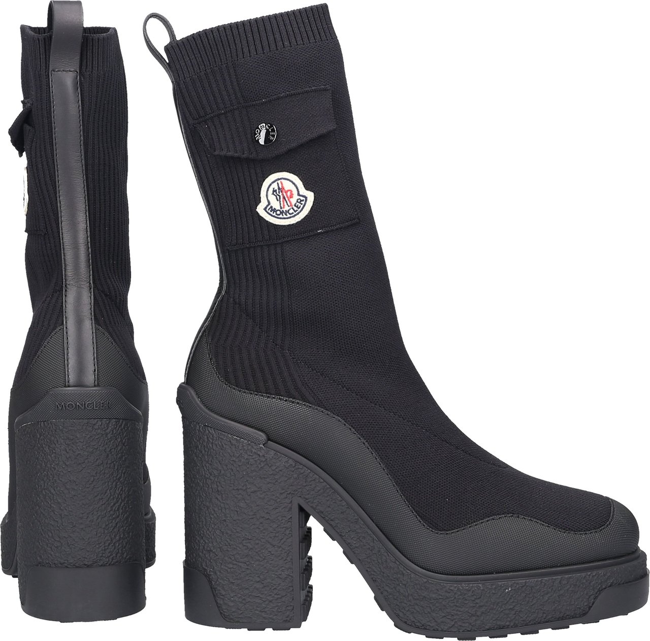 Moncler Classic Ankle Boots Splora Pocket Deluca Zwart