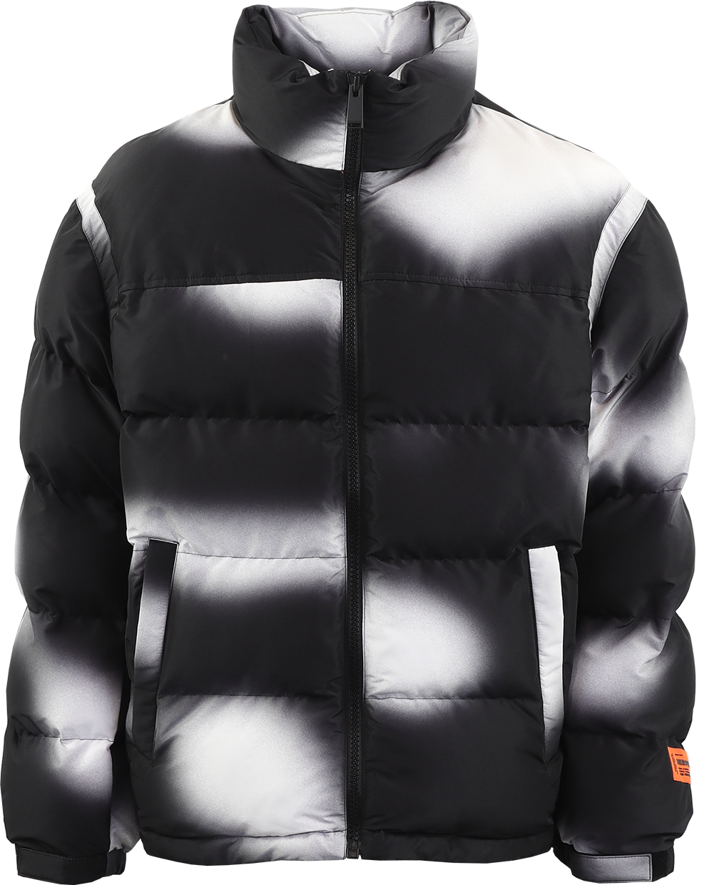Heron Preston Ex-Ray Aop Blur Nylon Puffer Zwart