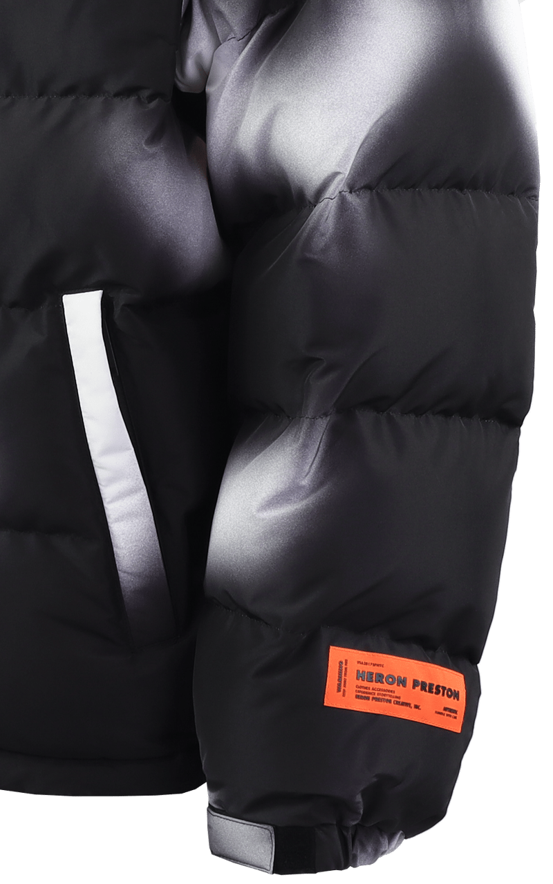 Heron Preston Ex-Ray Aop Blur Nylon Puffer Zwart