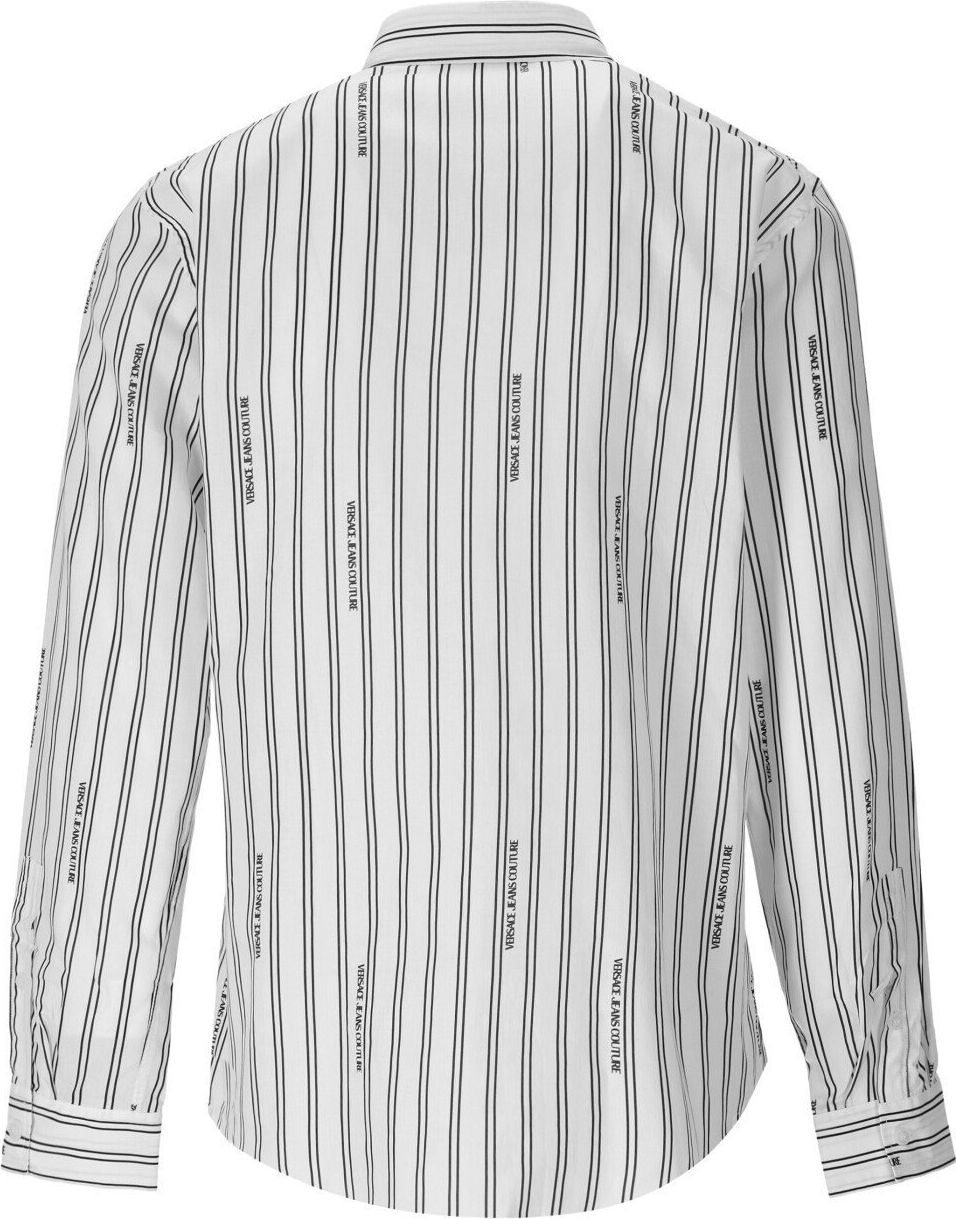 Versace Jeans Couture Logo Stripes White Shirt White Wit
