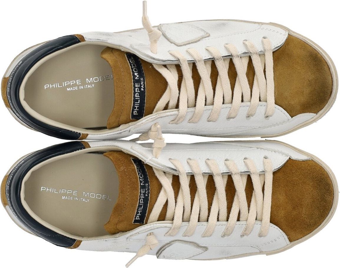Philippe Model Prsx Low Vintage Mixage White Sneaker White Wit