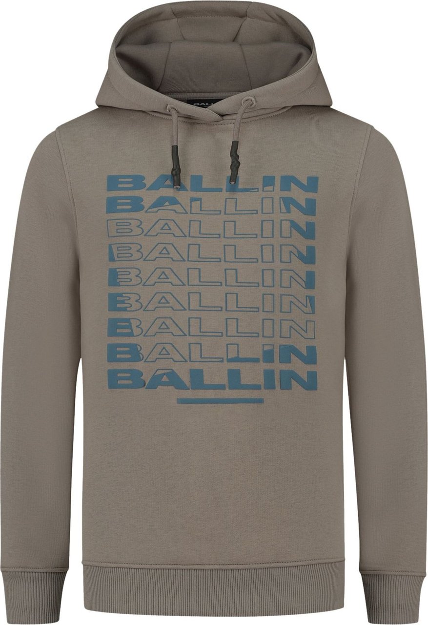 Ballin Amsterdam Tekst hoody sweater taupe Taupe