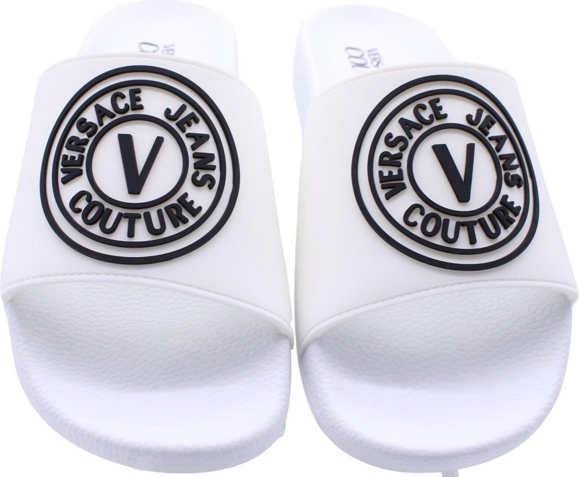 Versace Jeans Couture V-emblem White Slide White Wit