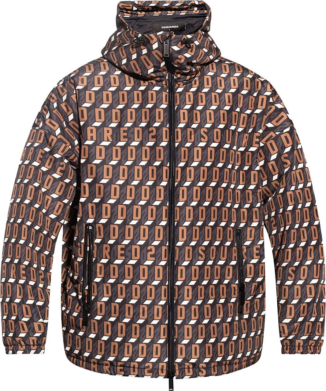 Dsquared2 Dsquared2 All Over Print Hooded Jacket Bruin