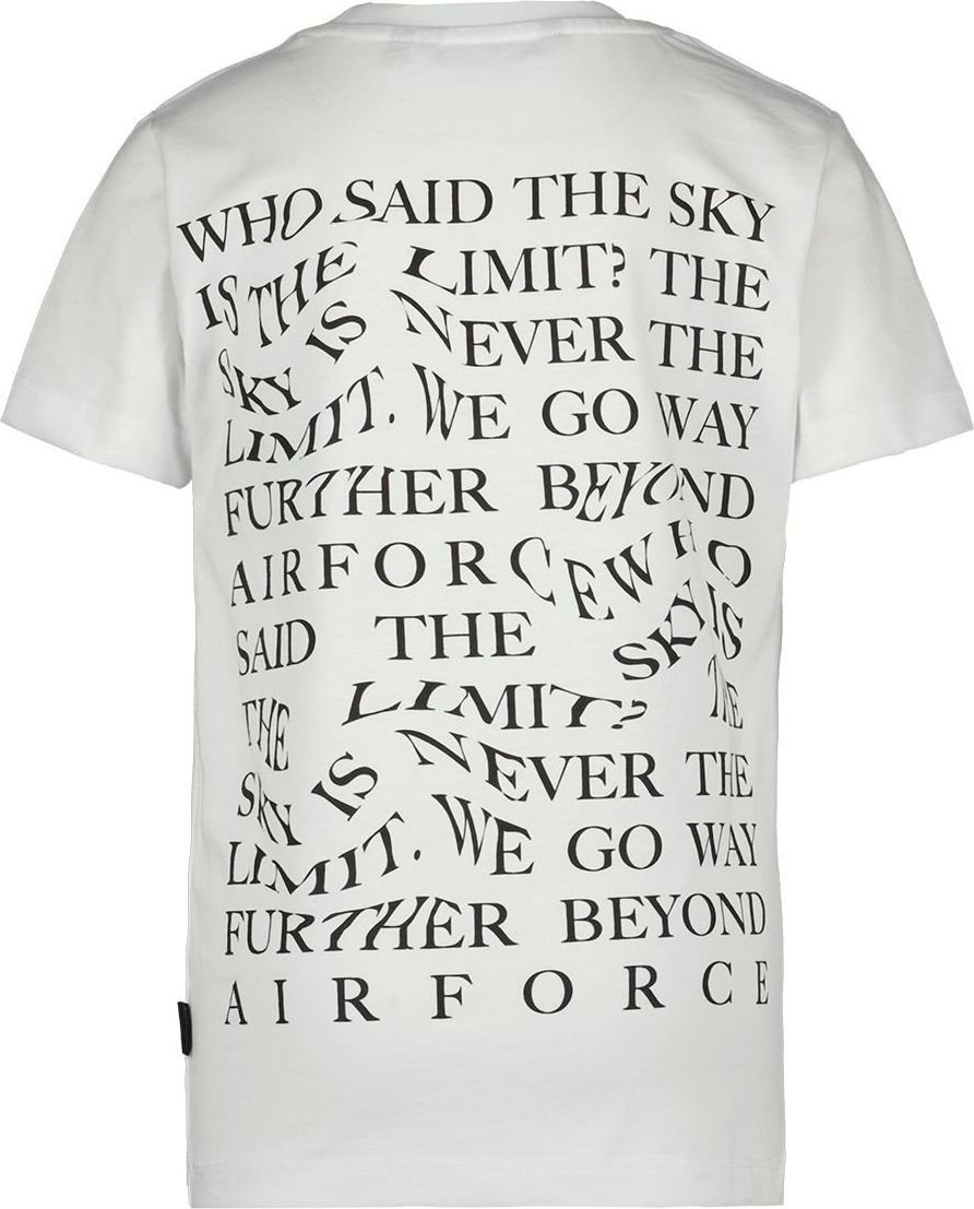 Airforce T-shirt Text Block Wit