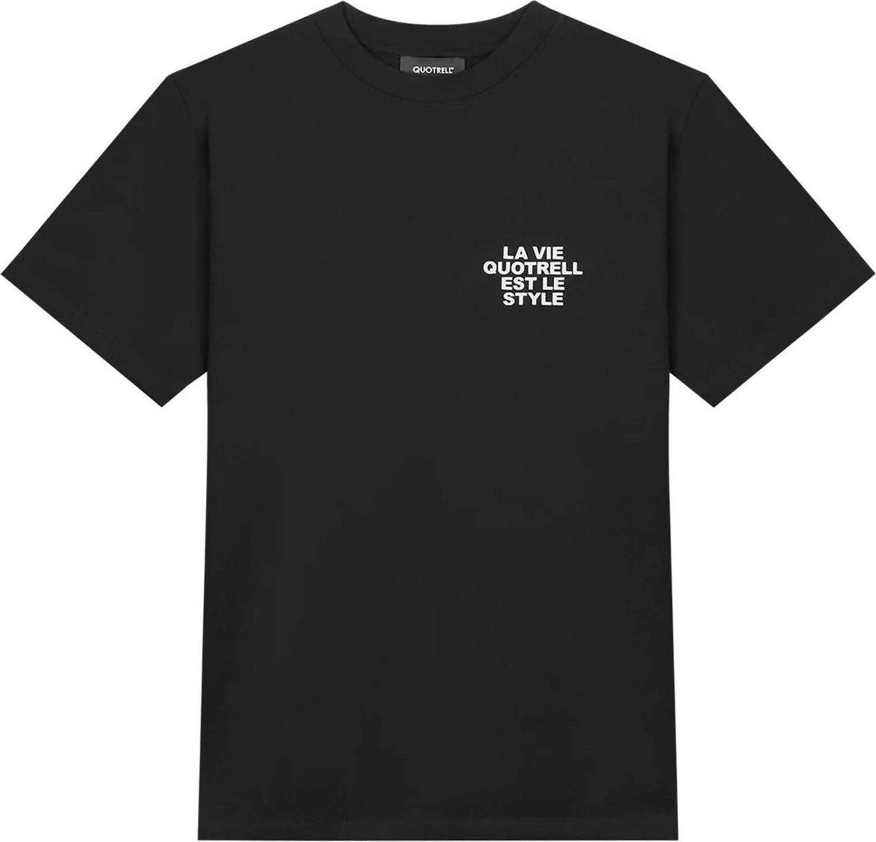 Quotrell La Vie T-shirt | Black/beige Zwart