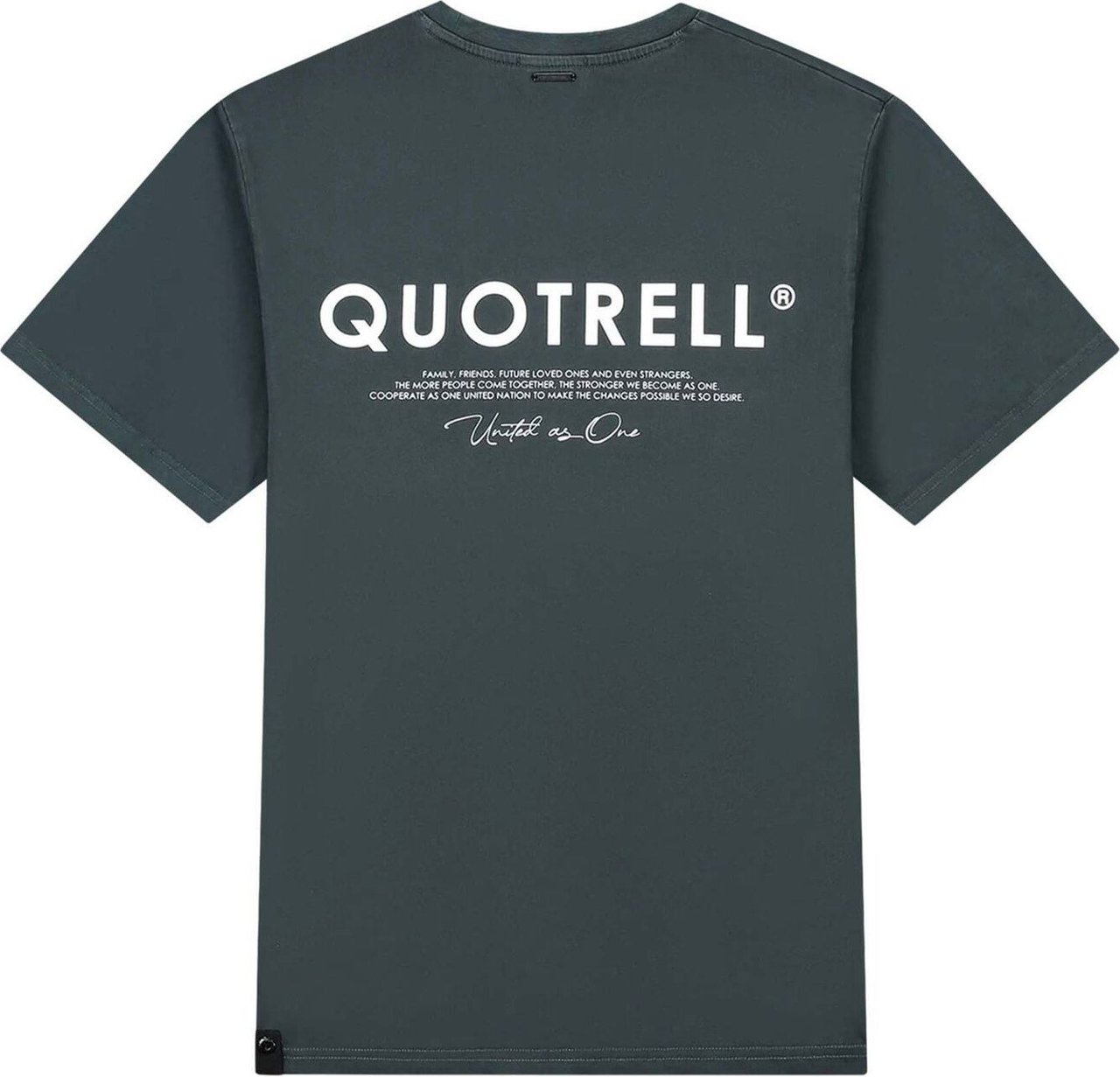 Quotrell Jaipur T-shirt | Anthracite/white Zwart