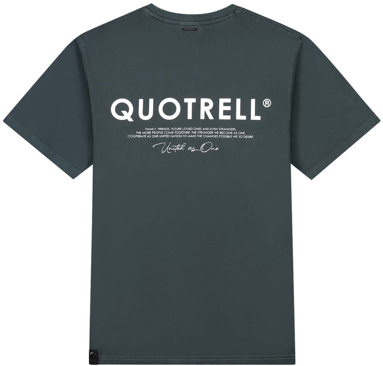 Quotrell Jaipur T-shirt | Anthracite/white Zwart