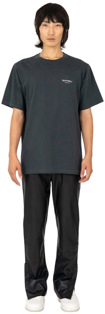 Quotrell Jaipur T-shirt | Anthracite/white Zwart