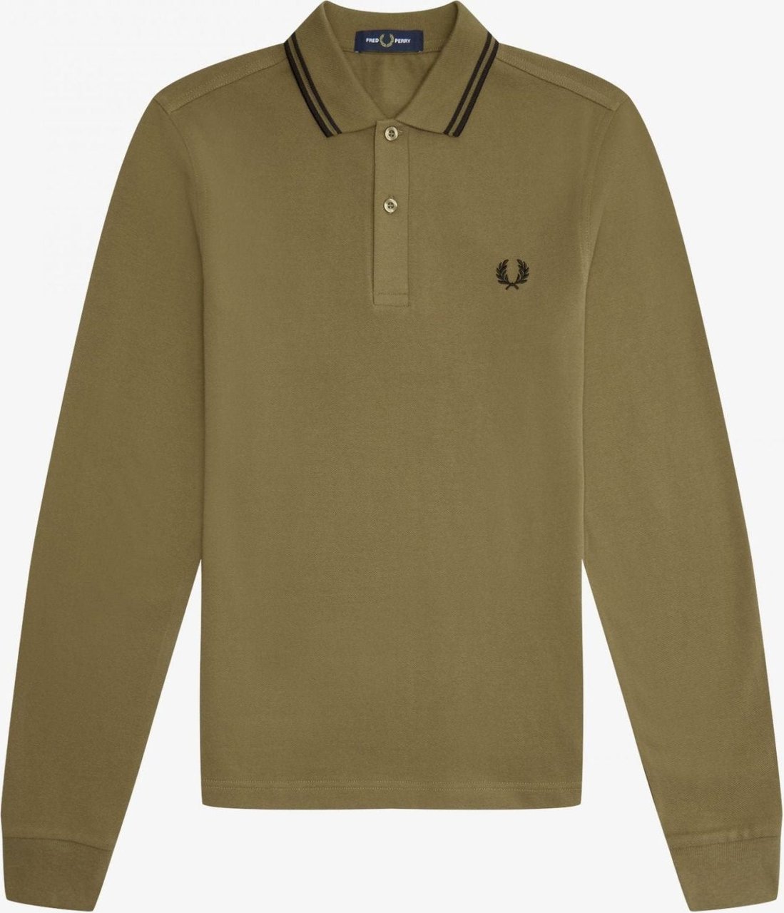Fred Perry Polo Uomo manica lunga regular fit Geel