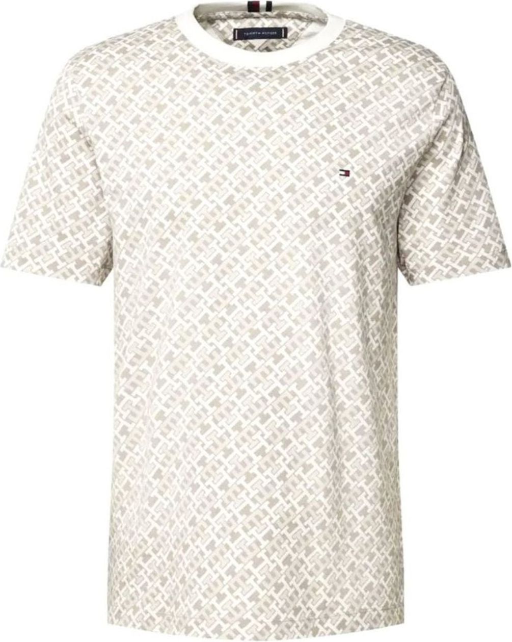 Tommy Hilfiger T-shirt Uomo con fantasia geometrica all over Grijs