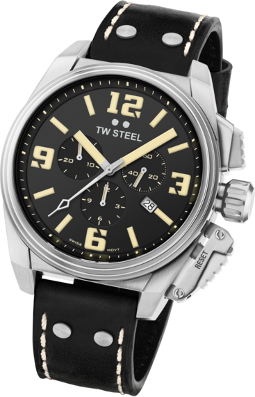 TW Steel TW1011 Canteen horloge Swiss Movement Zwart