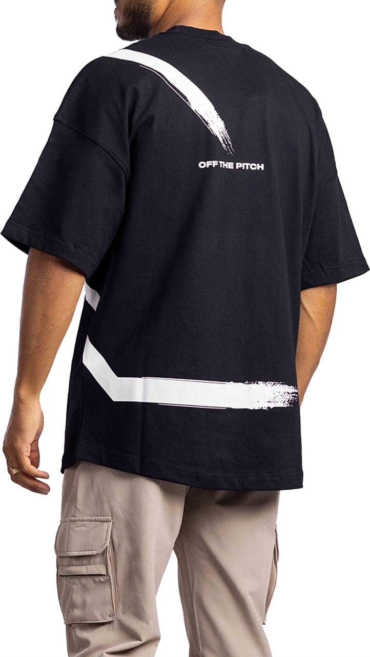 OFF THE PITCH Direction Oversized T-Shirt Unisex Zwart Zwart