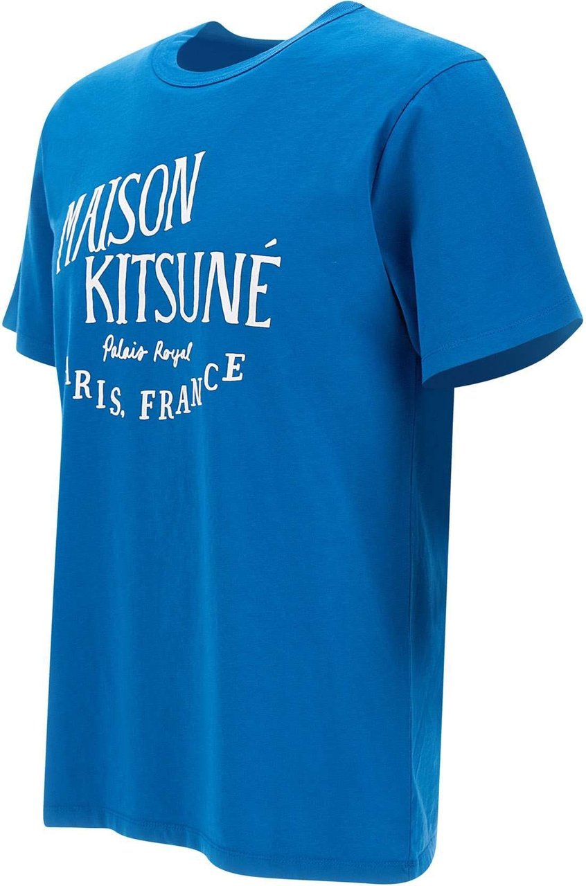 Maison Kitsuné Maison Kitsune' T-shirts And Polos Blue Blue Blauw