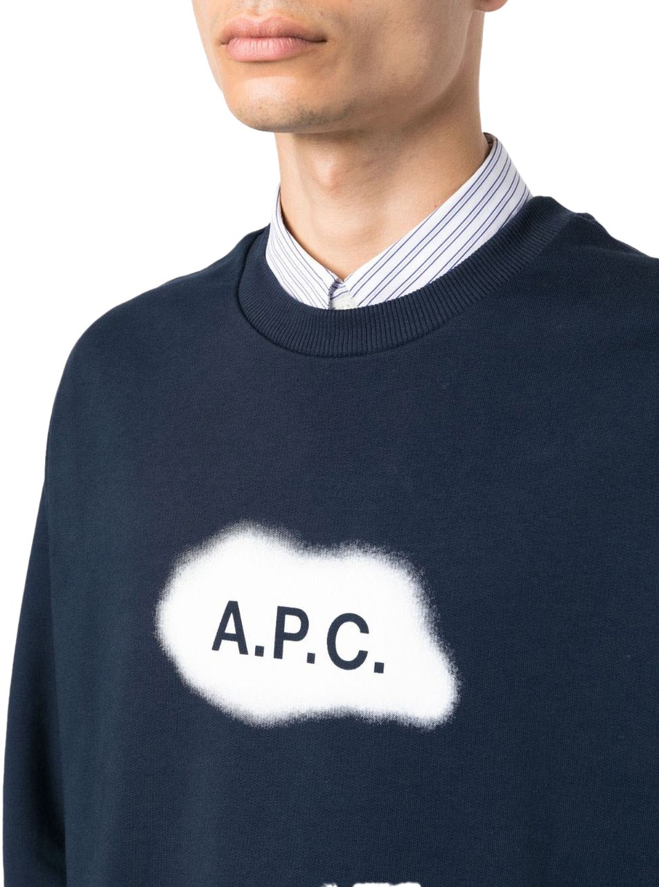 A.P.C. Sweaters Blue Blauw