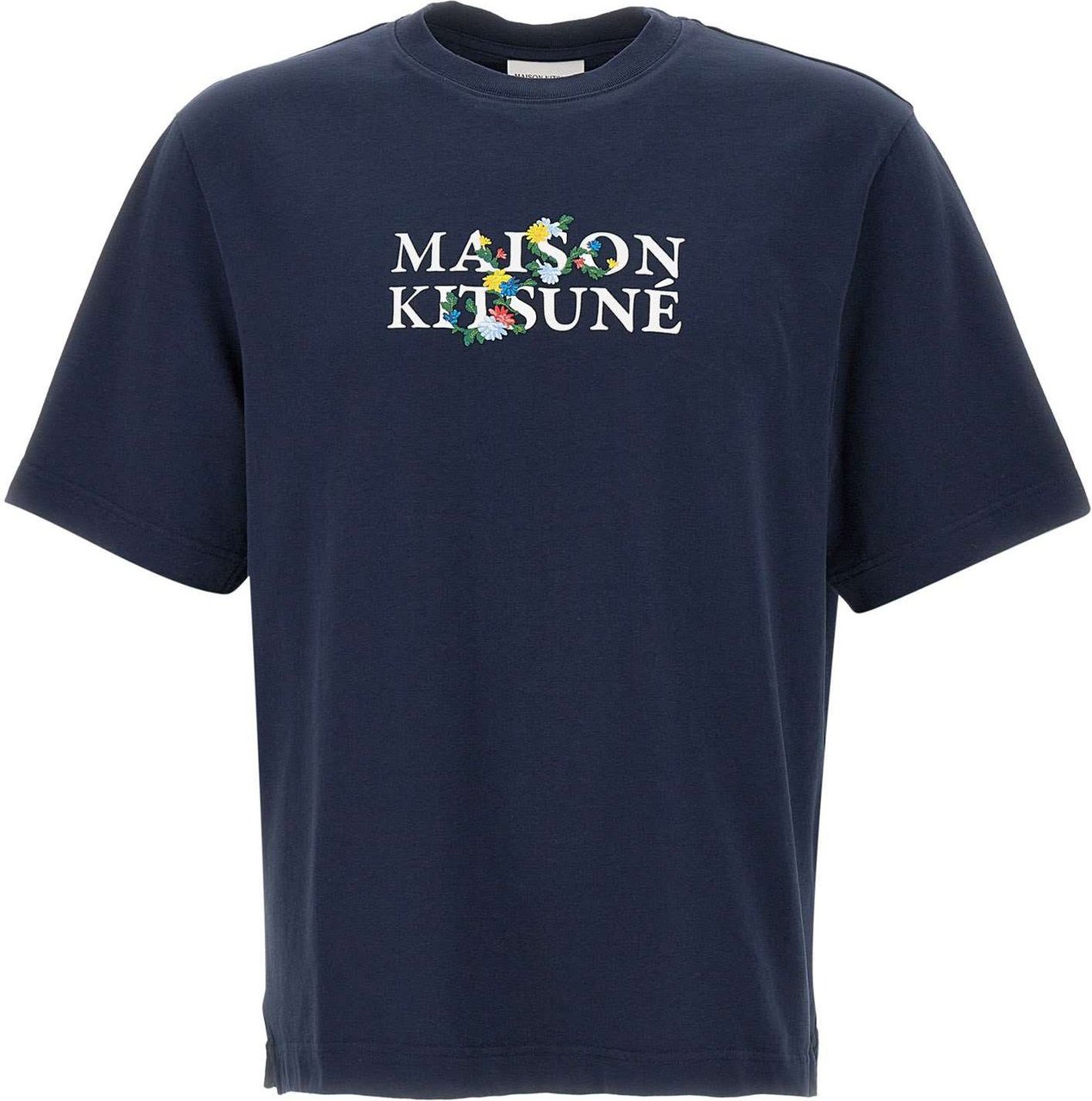 Maison Kitsuné MAISON KITSUNE' T-shirts and Polos Blue Blue Blauw