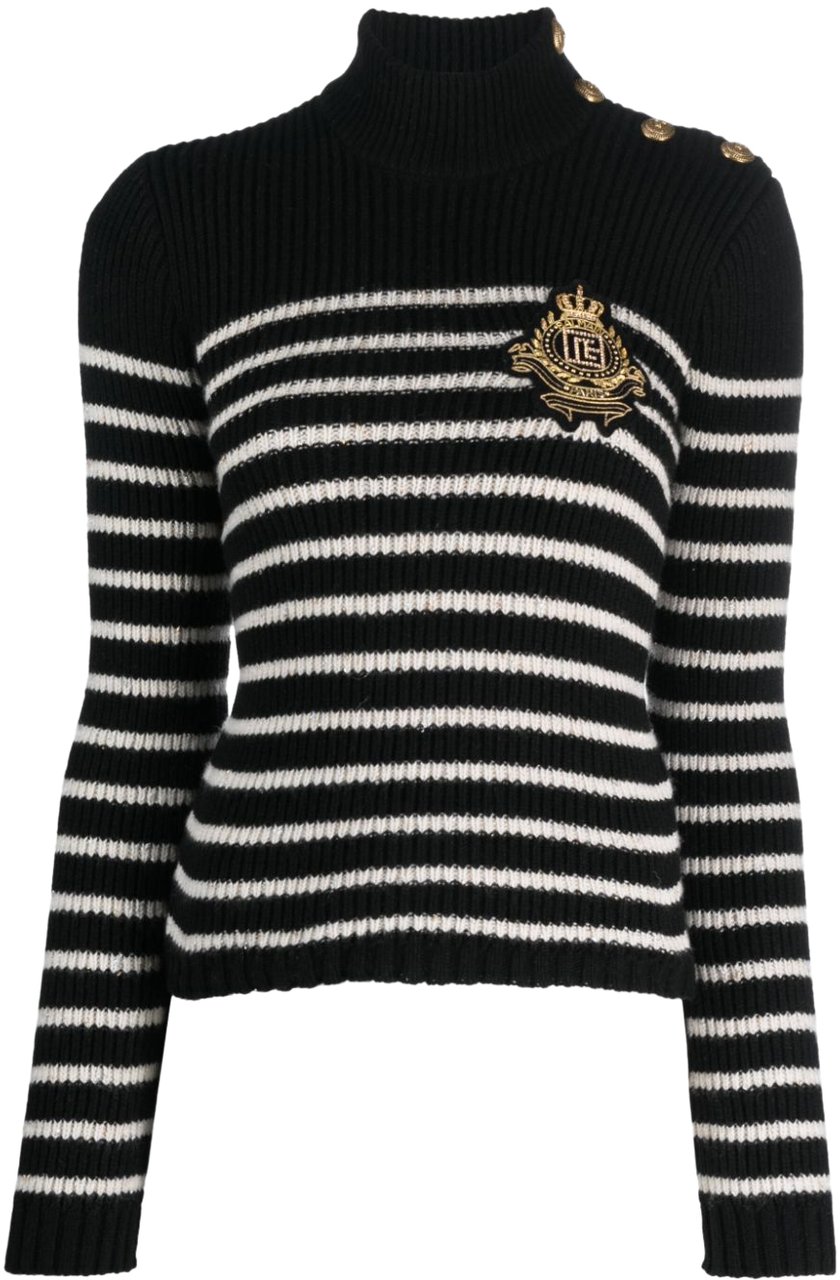 Balmain Sweaters Blacknatural Zwart